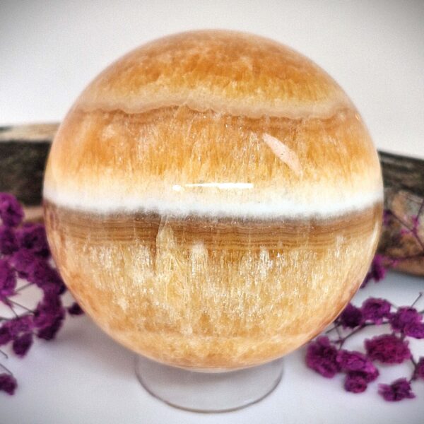 Brasilianischer Orangencalcit Kugel