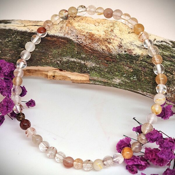 Gartenquarz Stretcharmband 4mm Perlen