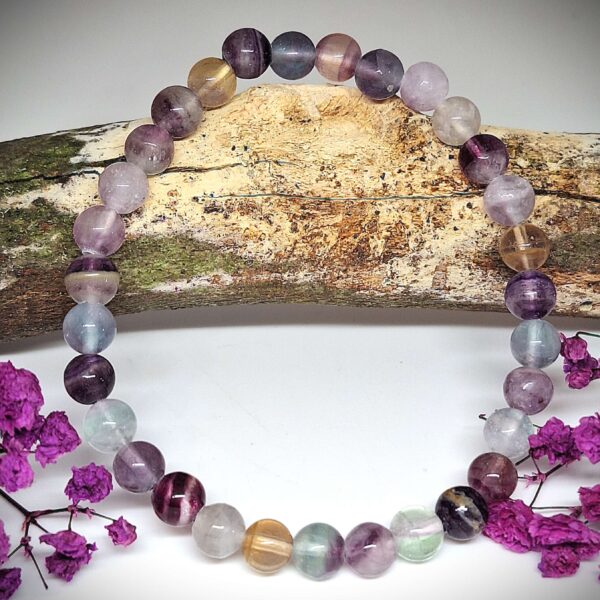 Regenbogenfluorit Stretcharmband 6mm Perlen