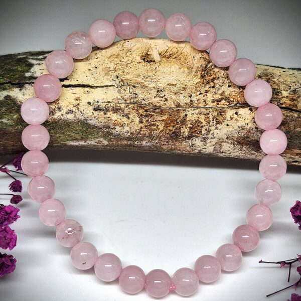 Rosenquarz Stretcharmband 6mm Perlen